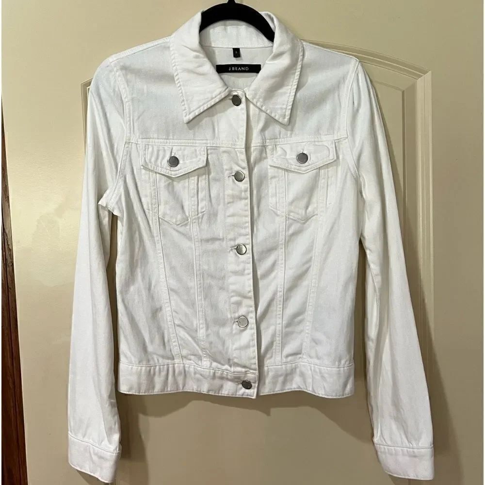 J BRAND Long Sleeve Denim Jean Jacket White Women’s Size Small
